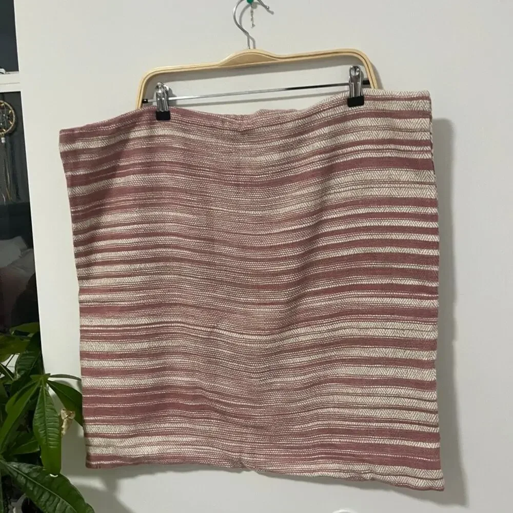West Elm Pink Woven Sham Pillow Cover